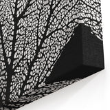 Black and White Wall Art - Nature Inspired Close-Up Branch Pattern