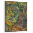 Expressionist Dining Scene – Vibrant Abstract Canvas Wall Art
