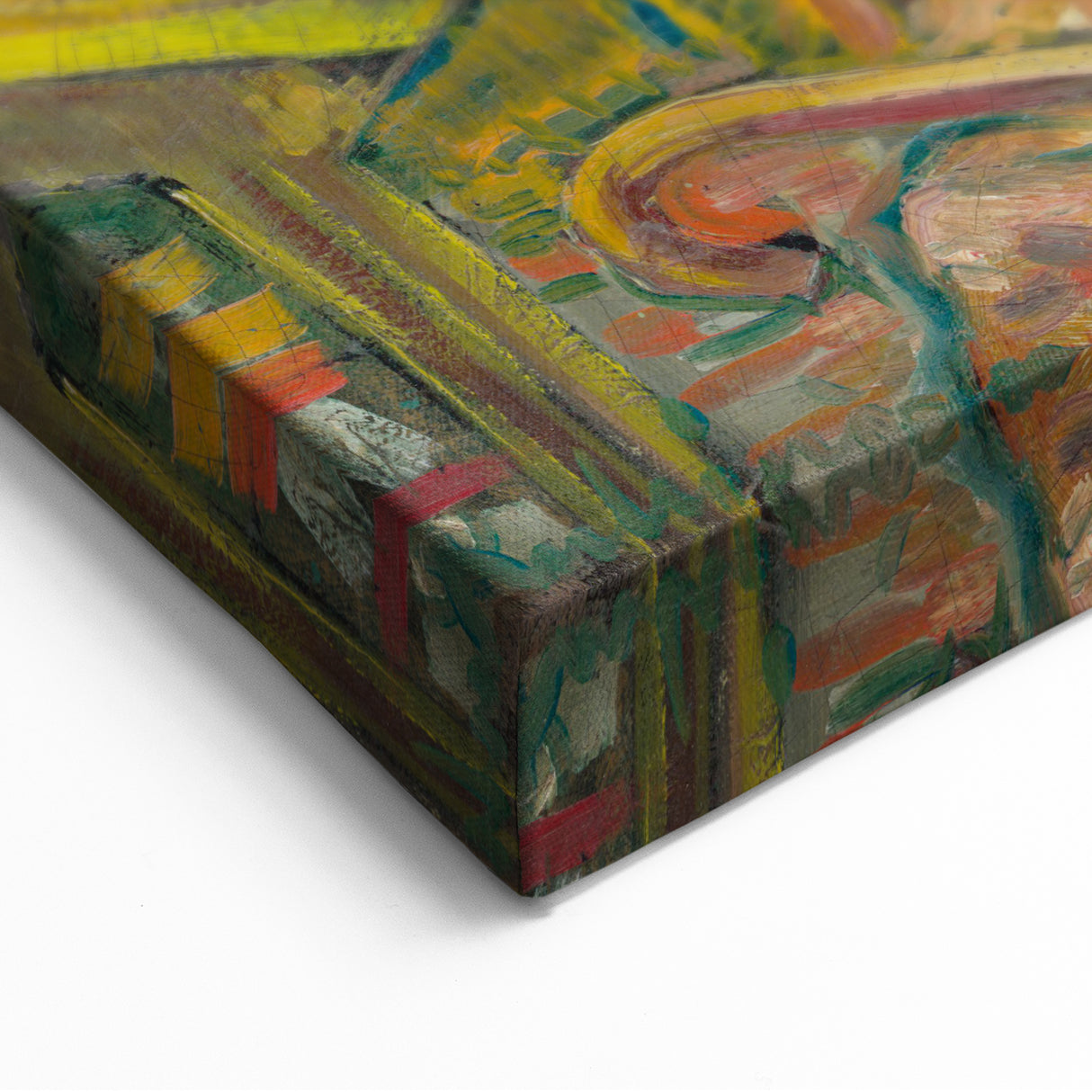 Expressionist Dining Scene – Vibrant Abstract Canvas Wall Art