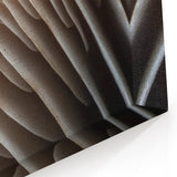 Botanical Wall Art - Textured Close-Up of Beige Mushroom Gills
