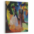 Expressionist Nature Scene – Vibrant Abstract People Canvas Wall Art