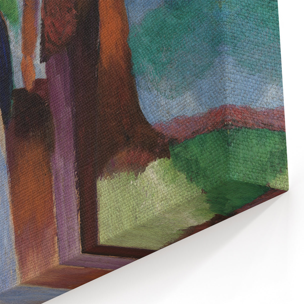 Expressionist Nature Scene – Vibrant Abstract People Canvas Wall Art