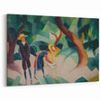 Expressionist Nature Scene – Abstract Children and Goat Wall Art