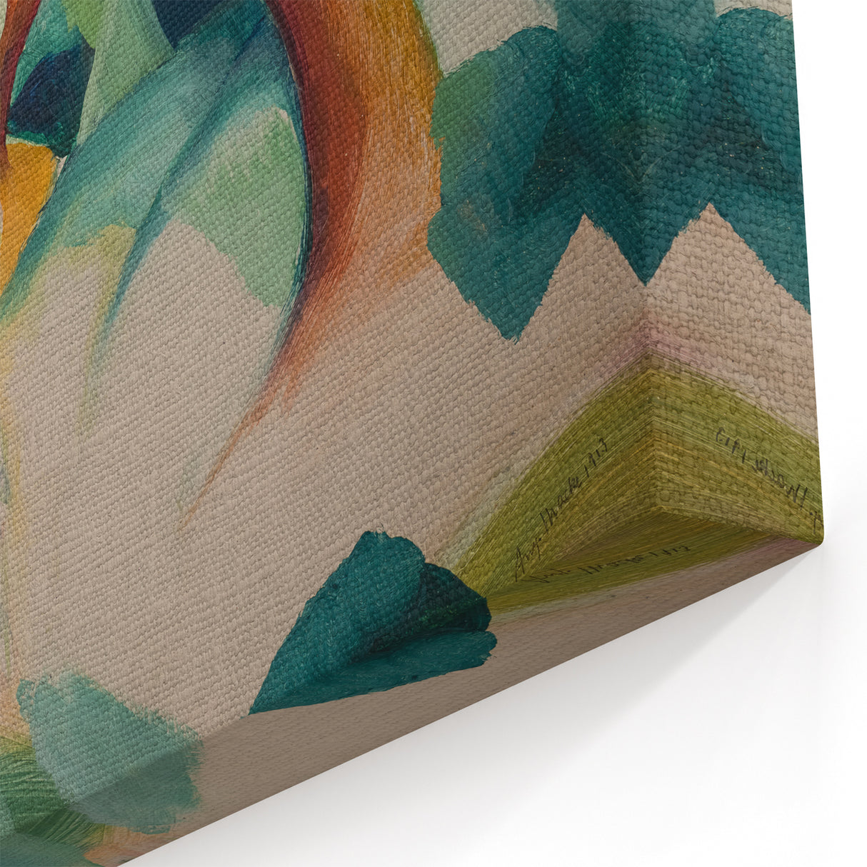 Expressionist Nature Scene – Abstract Children and Goat Wall Art