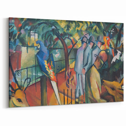 Expressionist Zoo Scene – Vibrant Abstract Zoological Garden Wall Art