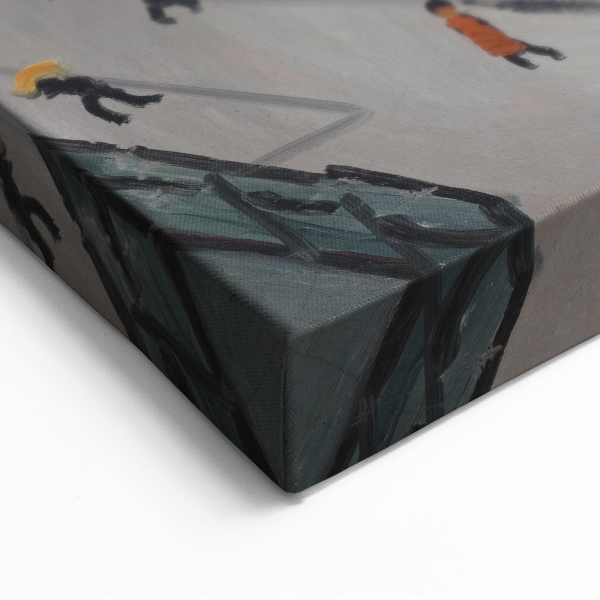Expressionist Urban Scene – Serene Abstract Street Canvas Wall Art