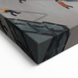 Expressionist Urban Scene – Serene Abstract Street Canvas Wall Art
