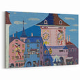 Expressionist Urban Scene – Vibrant Bern with Belltower Wall Art
