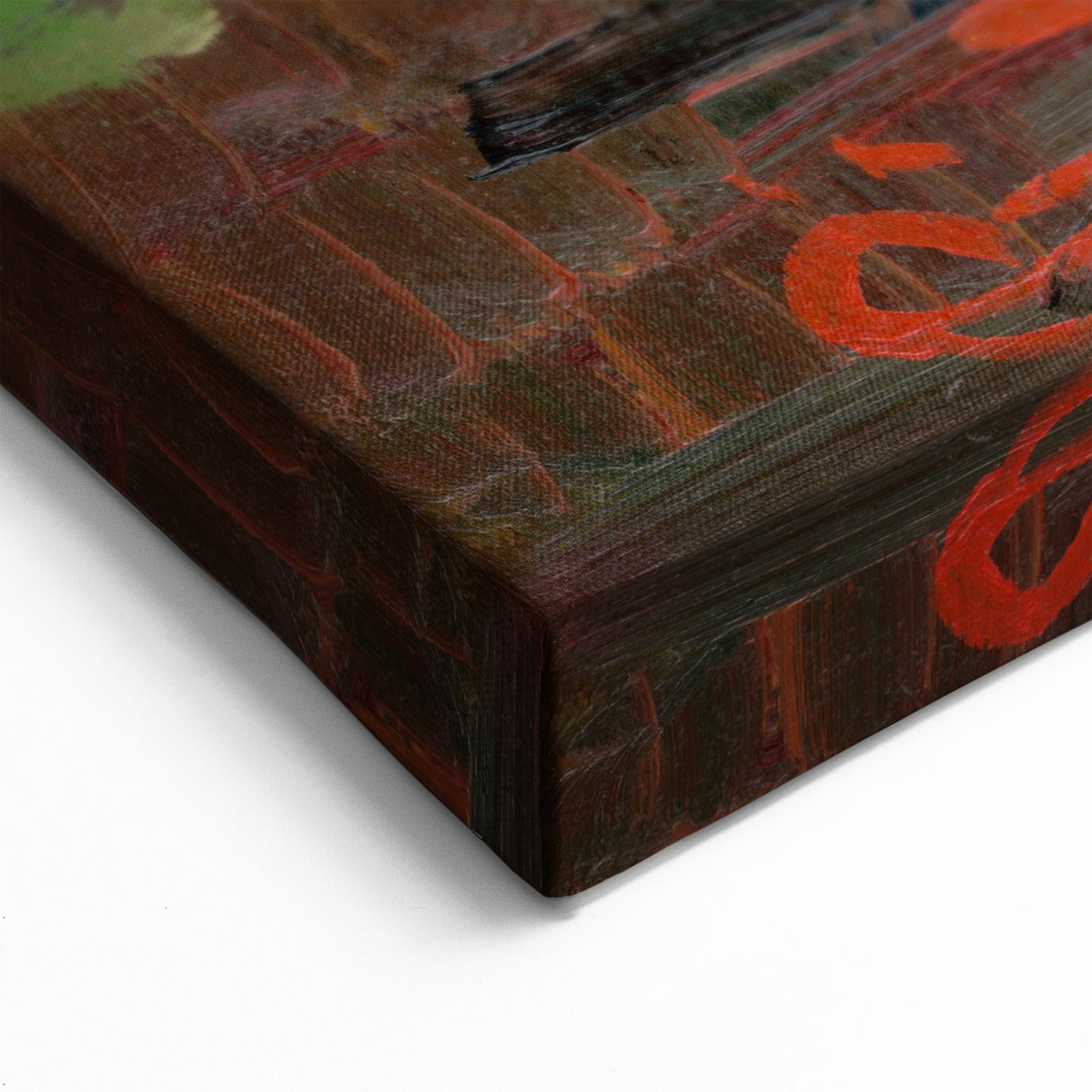 Expressionist Campfire Scene – Bold Abstract By the Campfire Wall Art