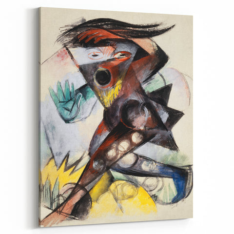 Expressionist Caliban Art – Bold Abstract Tempest Canvas Wall Art