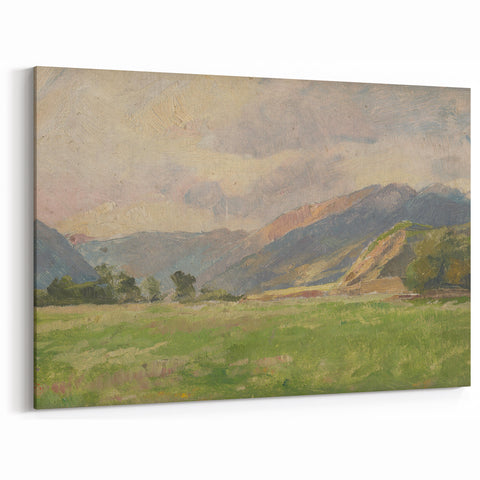 Mountain Meadow Impressionist Art - Lajos Csordák Landscape Print