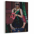 Expressionist Carnival Mask Art – Abstract Columbine Canvas Wall Art