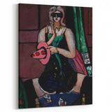 Expressionist Carnival Mask Art – Abstract Columbine Canvas Wall Art