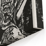 Bold Expressionist Portrait - Abstract Black and White Canvas Print