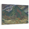 Rustic Expressionist Landscape - Vibrant Canvas Print for Home Decor