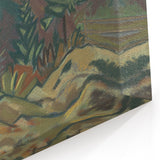 Rustic Expressionist Landscape - Vibrant Canvas Print for Home Decor