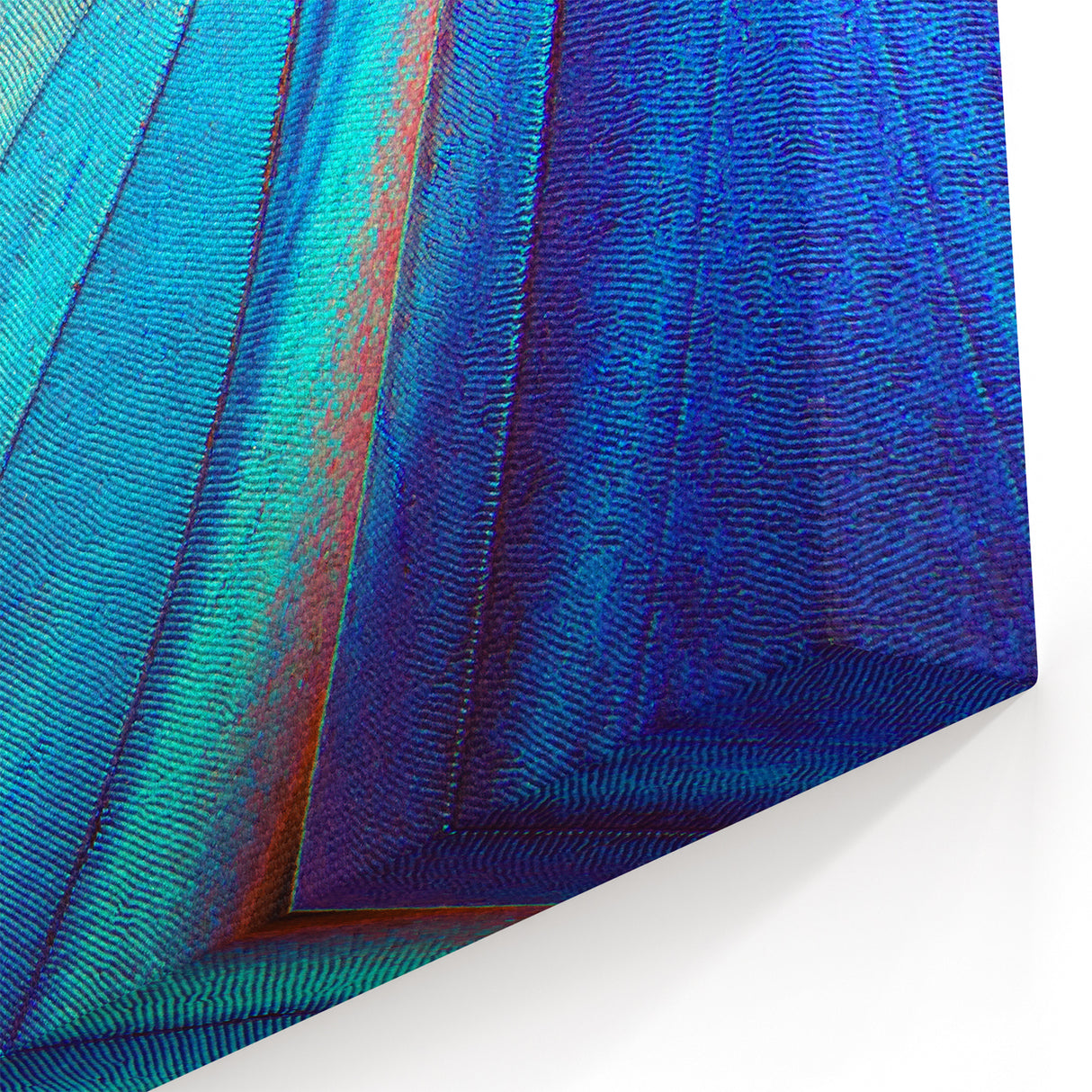 Vibrant Leaf Wall Art – Green and Teal Nature Close-Up