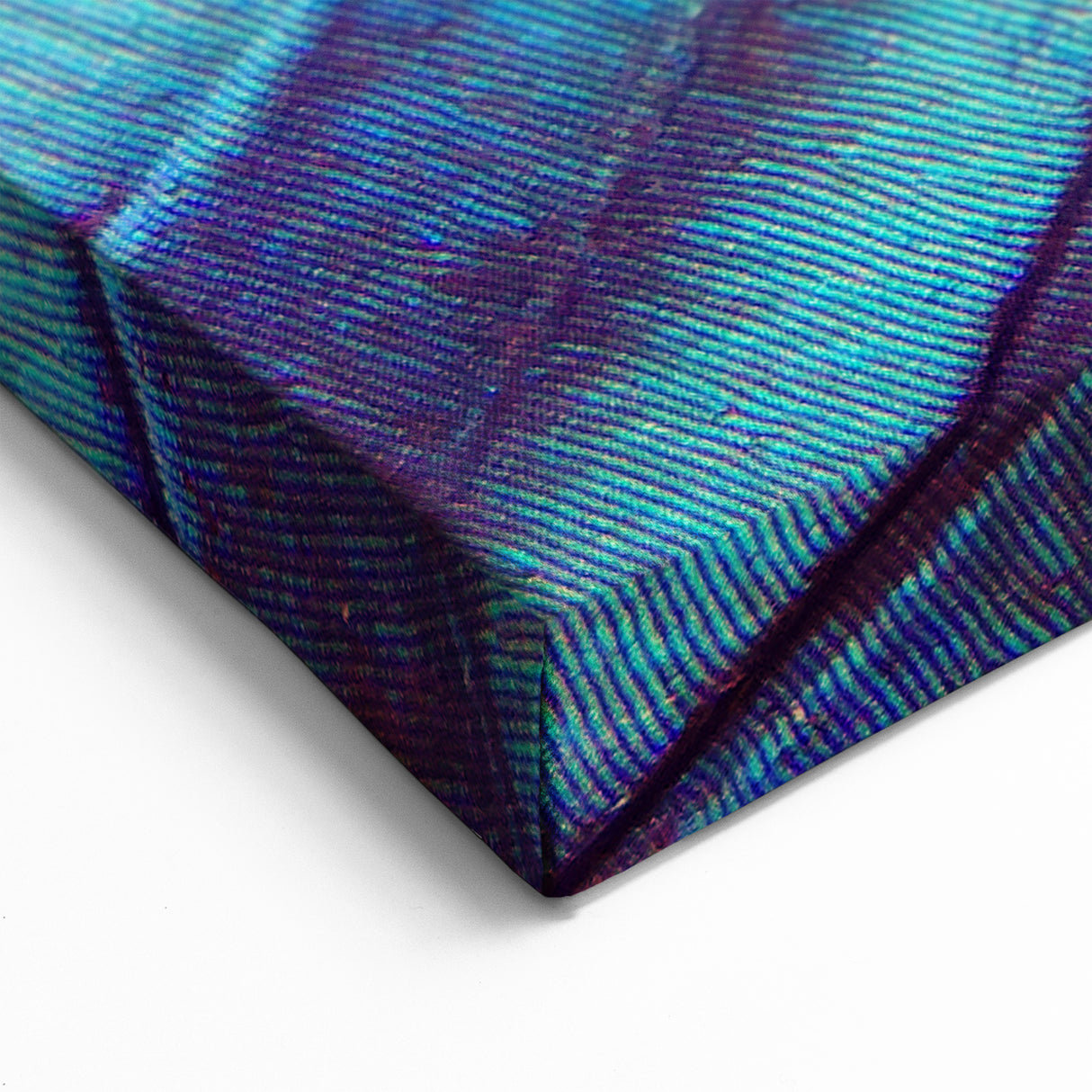 Vibrant Leaf Wall Art – Green and Teal Nature Close-Up