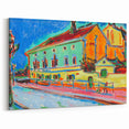 Vibrant Expressionist Cityscape - Colorful Dance Hall Canvas Print