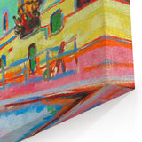 Vibrant Expressionist Cityscape - Colorful Dance Hall Canvas Print