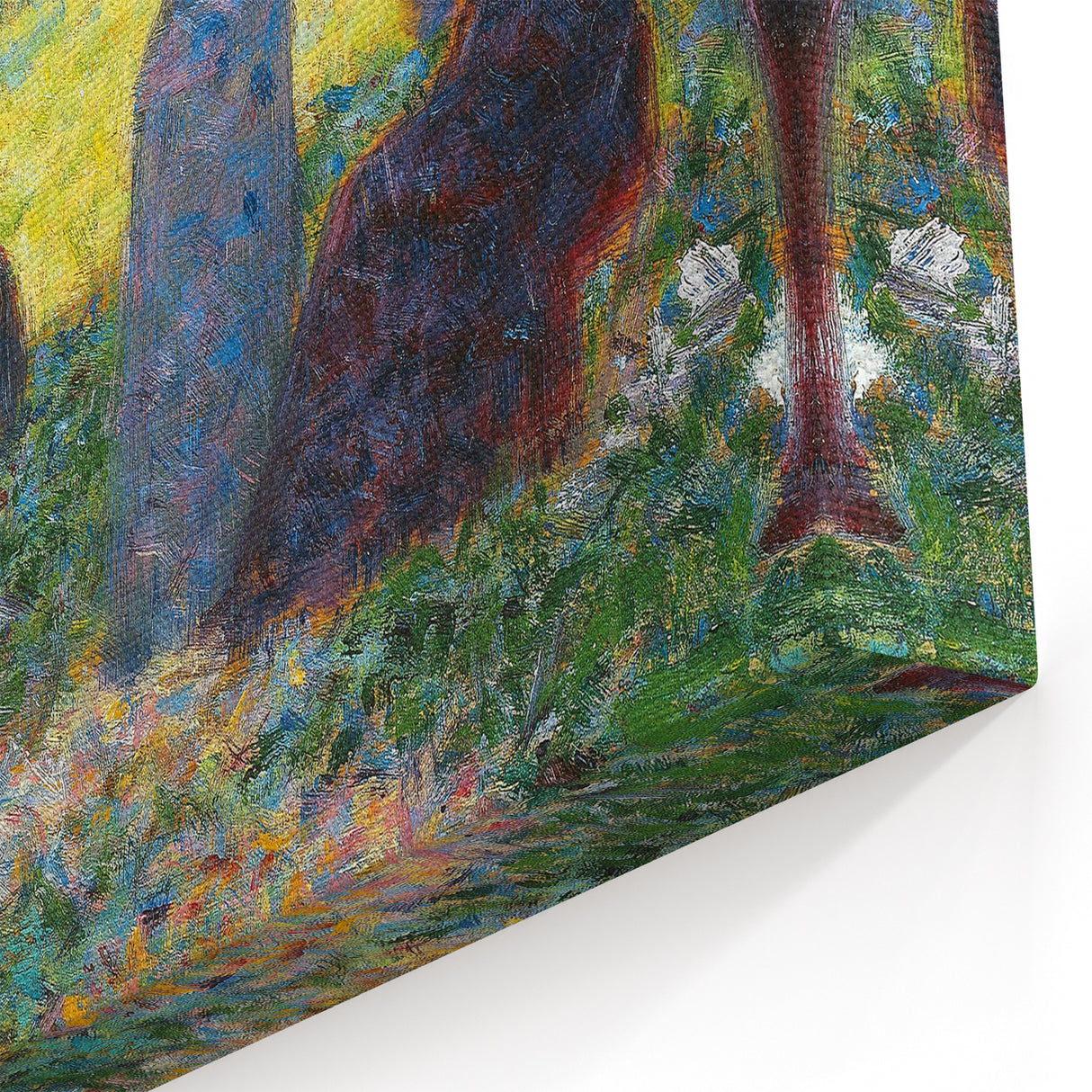 Seurat's Park Scene - Impressionist Pointillist Wall Art Print