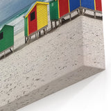 Colorful Beach Huts Wall Art - Vibrant Coastal Seaside Decor