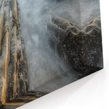 Dramatic Coastal Rocks Wall Art - Rugged Ocean Waves Beach Decor