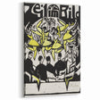 Dynamic Expressionist Dancers - Bold Yellow and Black Canvas Print