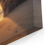 Golden Sunset Coastal Arch Wall Art - Elegant Ocean Beach Decor