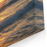 Golden Ocean Sunset Wall Art - Serene Coastal Beach Scene Decor