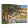 Monet Riverside Scene - Impressionist Wall Art Canvas Print