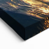 Dynamic Ocean Wave Wall Art - Sunset Beach Scene with Palm Trees