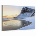 Winter Wonderland Beach Wall Art - Frozen Coastal Serenity Decor