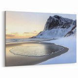 Winter Wonderland Beach Wall Art - Frozen Coastal Serenity Decor