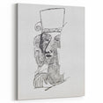 Dynamic Expressionist Dance Couple - Black and White Canvas Print