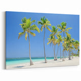 Palm Grove Beach Wall Art - Vibrant Tropical Ocean Scene Decor