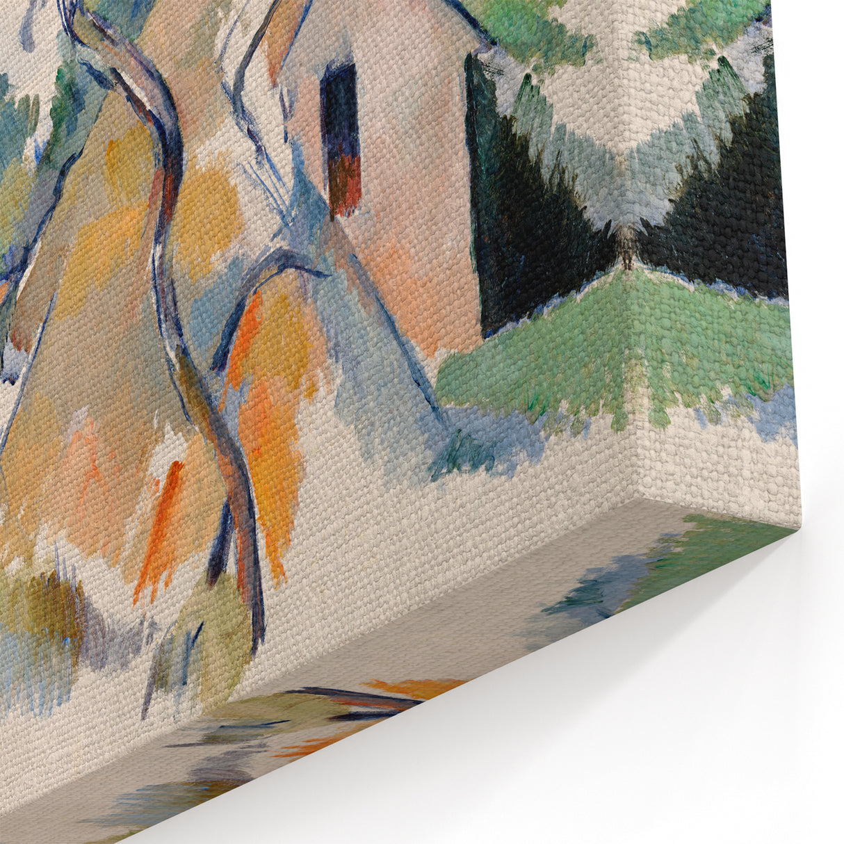 Cézanne Rooftops - Impressionist Townscape Wall Art Print