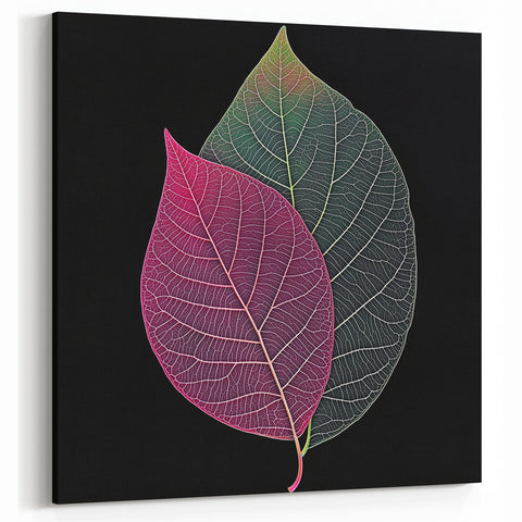 Colorful Leaf Wall Art – Vibrant Botanical Design