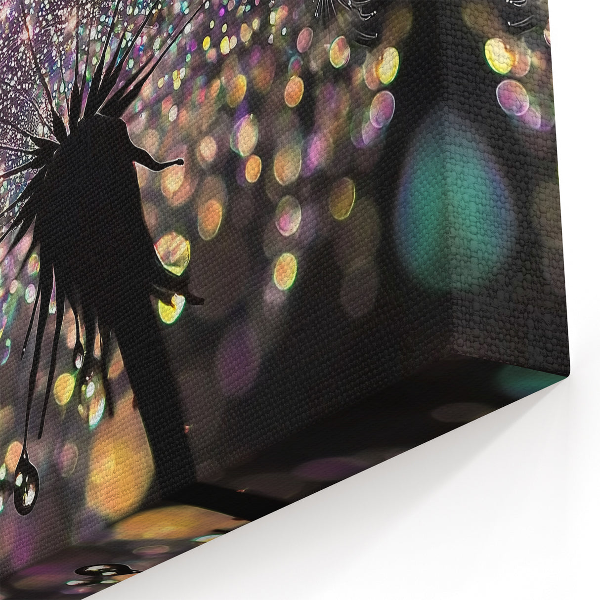 Magical Water Wall Art - Dandelion with Dewy Sparkles Close Up