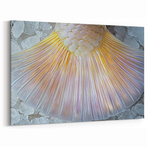 Nature Closeups Canvas Print - Iridescent Mermaid Tail Wall Art