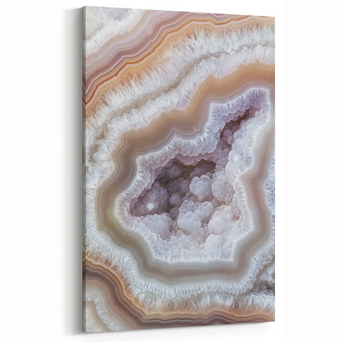 Natural Elements Wall Art - Geode Crystal Closeup Canvas Print