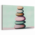 Natural Elements Wall Art - Stacked Stones Canvas Print