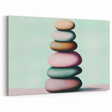 Natural Elements Wall Art - Stacked Stones Canvas Print
