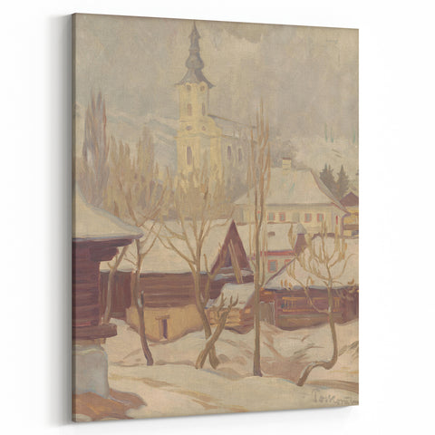 Winter Motif Modern Wall Art – Serene Nordic Landscape