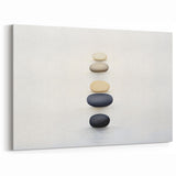 Nature Closeups Canvas Print - Minimalist Stacked Stones Wall Art