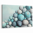 Nature Closeups Canvas Print - Aqua Pebbles Wall Art