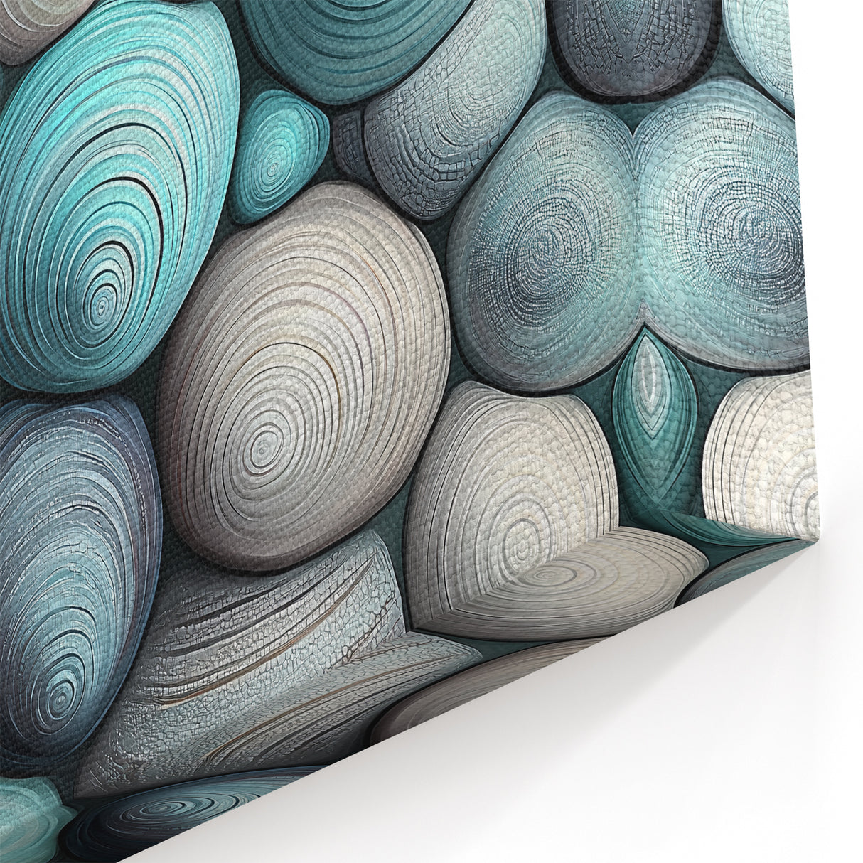 Nature Closeups Canvas Print - Aqua Pebbles Wall Art