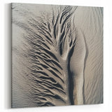 Stretched Canvas Nature Art - Sand Pattern Wall Art Closeup