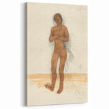 Modern Wall Art: Vintage Nude Illustration in Neutral Tones