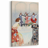 Modern Wall Art: Elegant Dance Salon Scene in Vintage Style